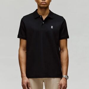 Psycho Bunny Men's Black Polo Shirt S